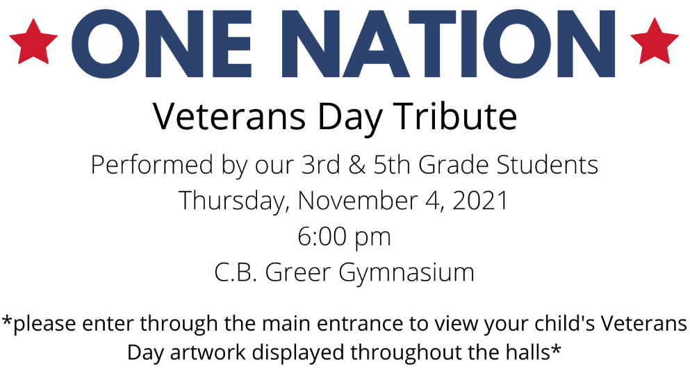 One Nation Veterans Day Flyer